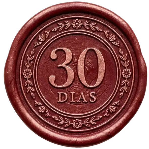 Selo de garantia incondicional de 30 dias — Você Anfitriã